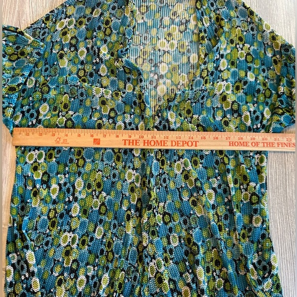 Laura Ashley Women’s Cardigan Green Open Front 3/4 Sleeve Lightweight Sz Medium. - Picture 6 of 8